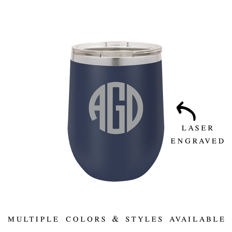 Personalized Coffee Tumbler Stainless Steel Custom Tumbler Monogram Gift Monogrammed Wine Tumbler Laser Engraved Coffee Cup