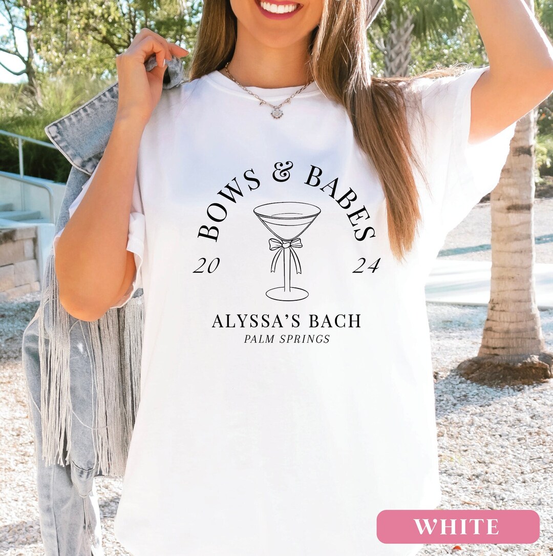 Bows and Babes Bachelorette T-shirt - Bachelorette Party Shirts, Luxury ...
