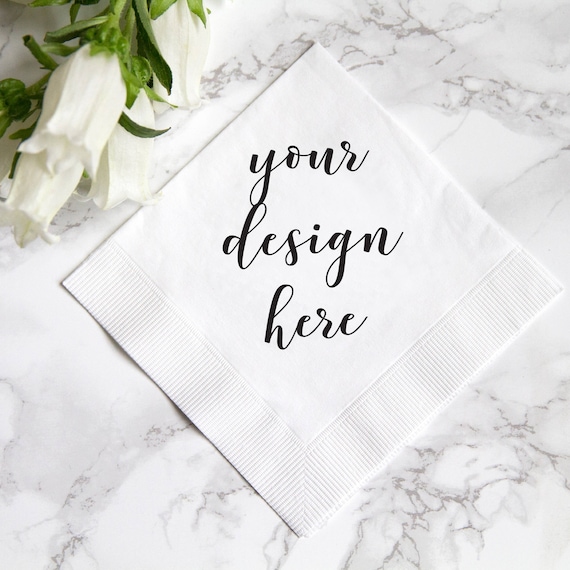 Design Your Own Beverage Napkins Custom Logo Custom Foil