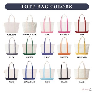 a tote bag with different colors and sizes