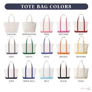 a tote bag with different colors and sizes