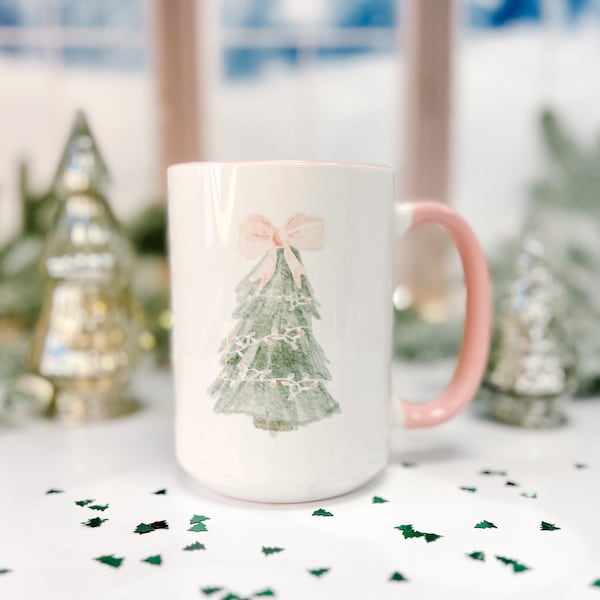 Feminine Christmas Coffee Mug, Christmas Mug