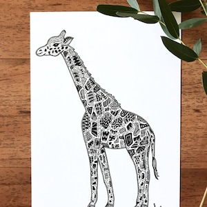 Young Giraffe Print image 1