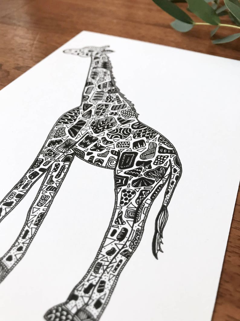 Young Giraffe Print image 2