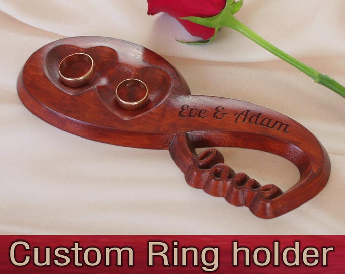 Personalized wedding ring dish, custom wedding ring holder, anniversary gift, engagement ring dish, wedding ring bearer, ring dish