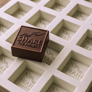 Custom Chocolate Mold with Logo – Personalized Silicone Candy Mold for Corporate Gifts, Wedding Favors & Branding