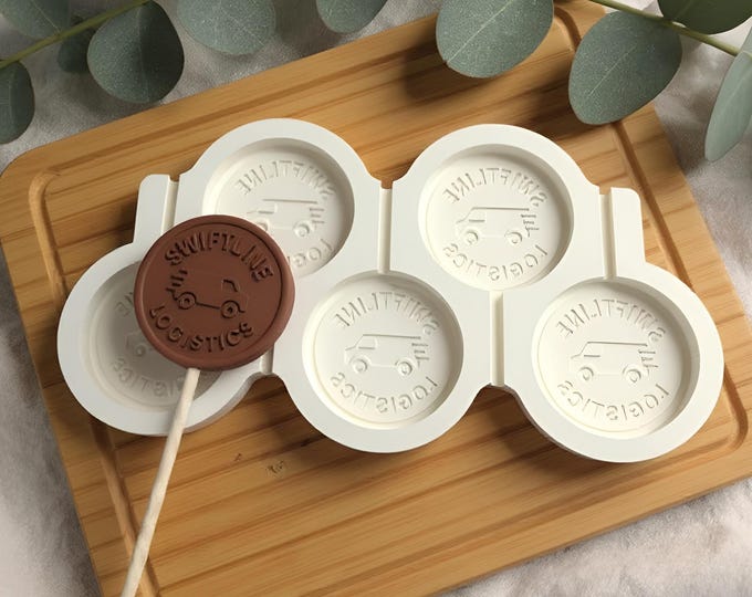Custom lollipop mold – personalized chocolate mold – custom silicone mold – wedding candy mold – logo candy mold