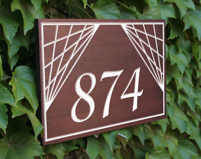 House Number Sign | Address Numbers | Address Plague | House Numbers | Beach House | Cottage Sign | Address Sign | Carved Numbers