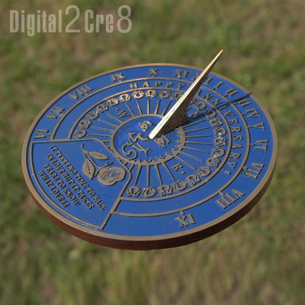 Garden Sundial with your message cast into it. Custom personalized gift