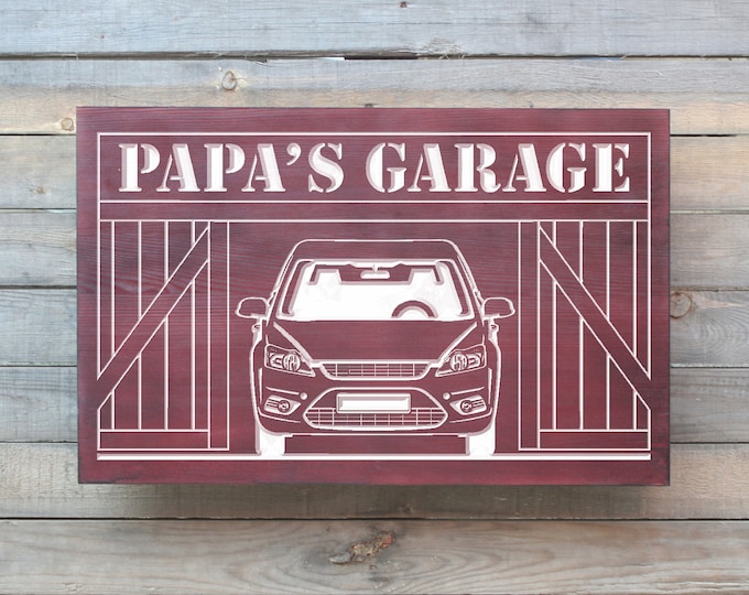 Papa's Garage - Garage Sign - Gifts for Him - Gifts for Dad - Gifts for Grandpa - Gifts for Husband - Custom Sign - Workshop Sign