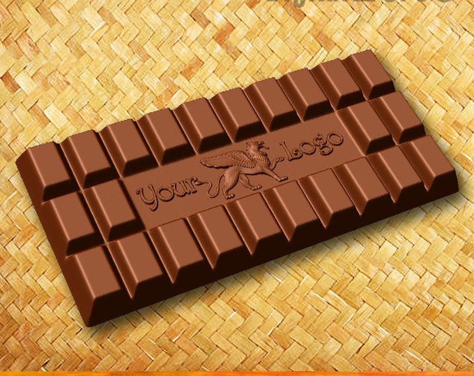 Customize chocolate mold - Giant chocolate bar 7 oz - personalized