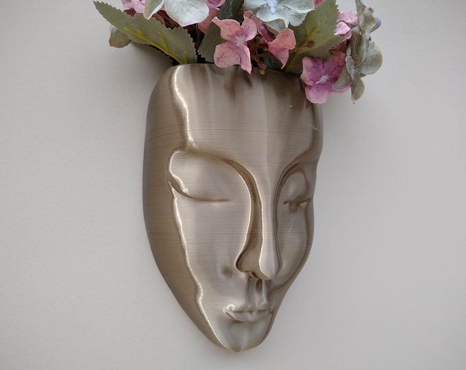 Face Planter, Head  Wall Hanging Pot, Wall Art