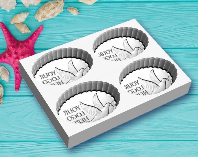 Custom logo silicone soap mold made to order with your logo or graphic on it.