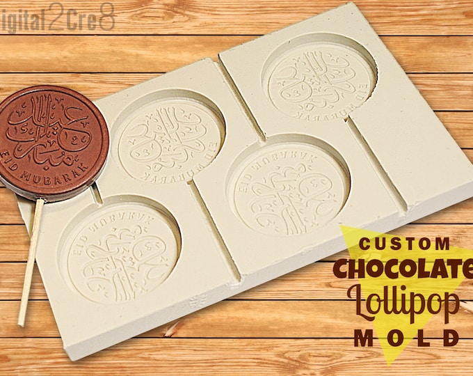 Custom lollipop mold - chocolate mold - personalized mold - custom silicone mold - wedding gift - candy mould - cake mold