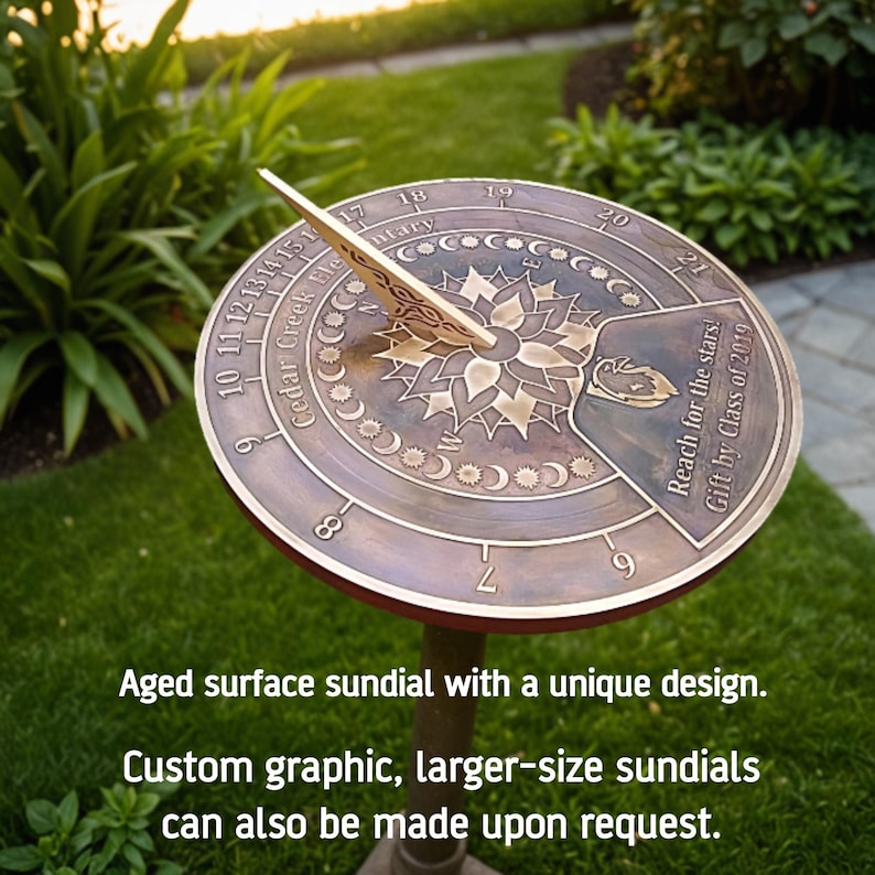 Garden Sundial With Your Message Engraved. Calibrated for Your Location ...