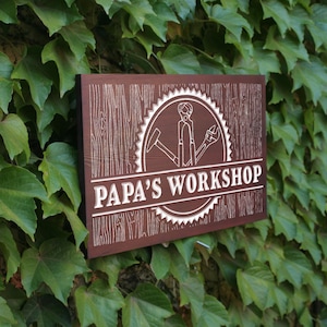 Papa's Workshop or Grandpa's Workshop, Hand Routed With Tools Design ...