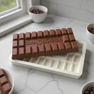 Custom chocolate bar mold – Personalized silicone mold with logo – Candy or cake mold gift