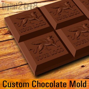 Customize chocolate mold Giant chocolate bar 7 oz personalized custom logo silicone mold image 5
