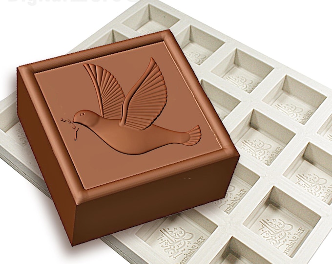 Custom logo chocolate mold. Personalized silicone mold with your logo, graphics or text.