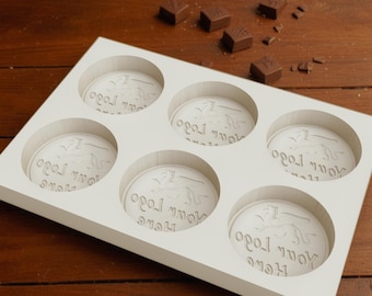 Round Chocolate Mold custom logo - Personalized Candy & Cake Molds for Baking, DIY Treats, Party Favors