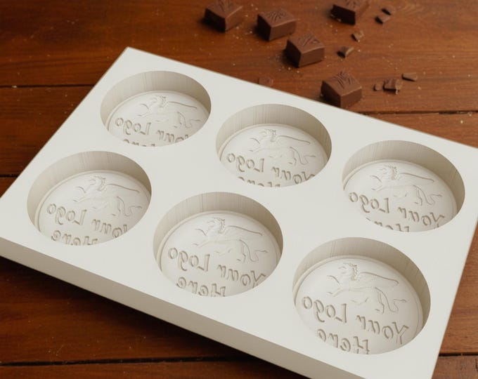 Round Chocolate Mold custom logo - Personalized Candy & Cake Molds for Baking, DIY Treats, Party Favors
