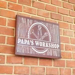 Papa's Workshop or Grandpa's Workshop, Hand Routed With Tools Design ...