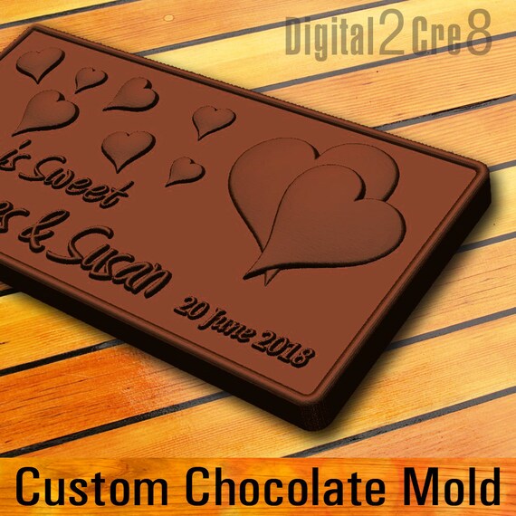 Custom chocolate mold - heart shaped custom silicone mold