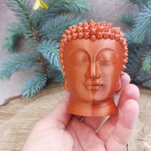 Buddha Mini Übertopf, Kopftopf Bild 7