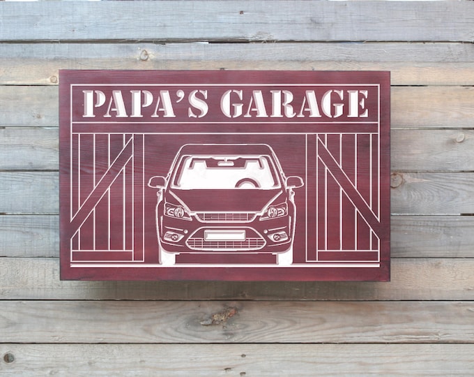 Papa's Garage - Garage Sign - Gifts for Him - Gifts for Dad - Gifts for Grandpa - Gifts for Husband - Custom Sign - Workshop Sign