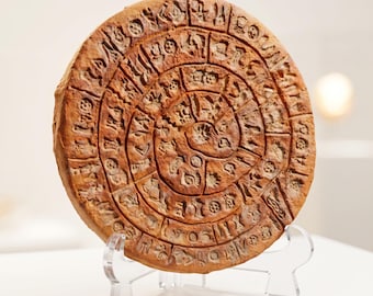 Phaistos Disc Replica, Minoan Terracotta Wall Art, Ancient Greek Artifact Reproduction, Archaeology Lover Gift, Crete Museum Decor