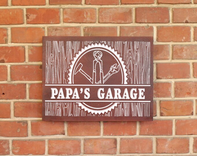 Garage Sign - Gifts for Him - Gifts for Dad - Gifts for Grandpa - Gifts for Husband - Custom Sign - Workshop Sign