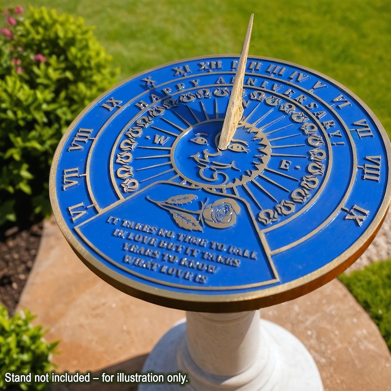 Garden Sundial With Your Message Engraved. Calibrated for Your Location ...