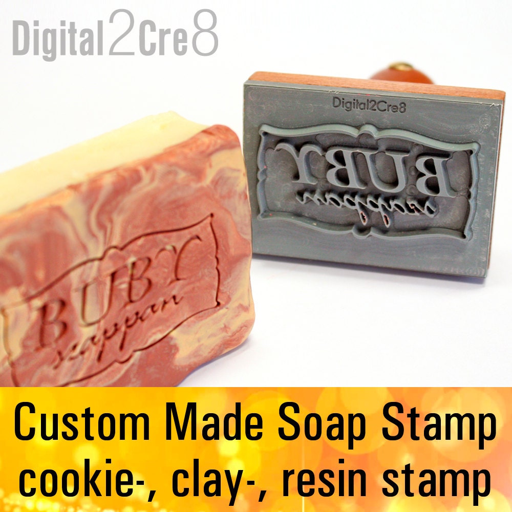 Custom Logo Stamp with Wooden Handle