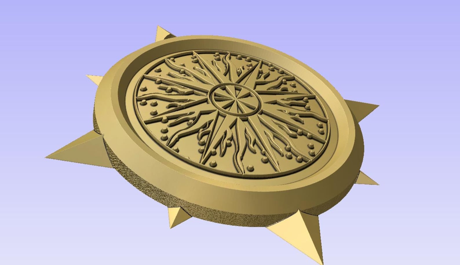 Stl 3d Model of COMPASS SHAPED PENDANT or Decoration for Cnc Etsy