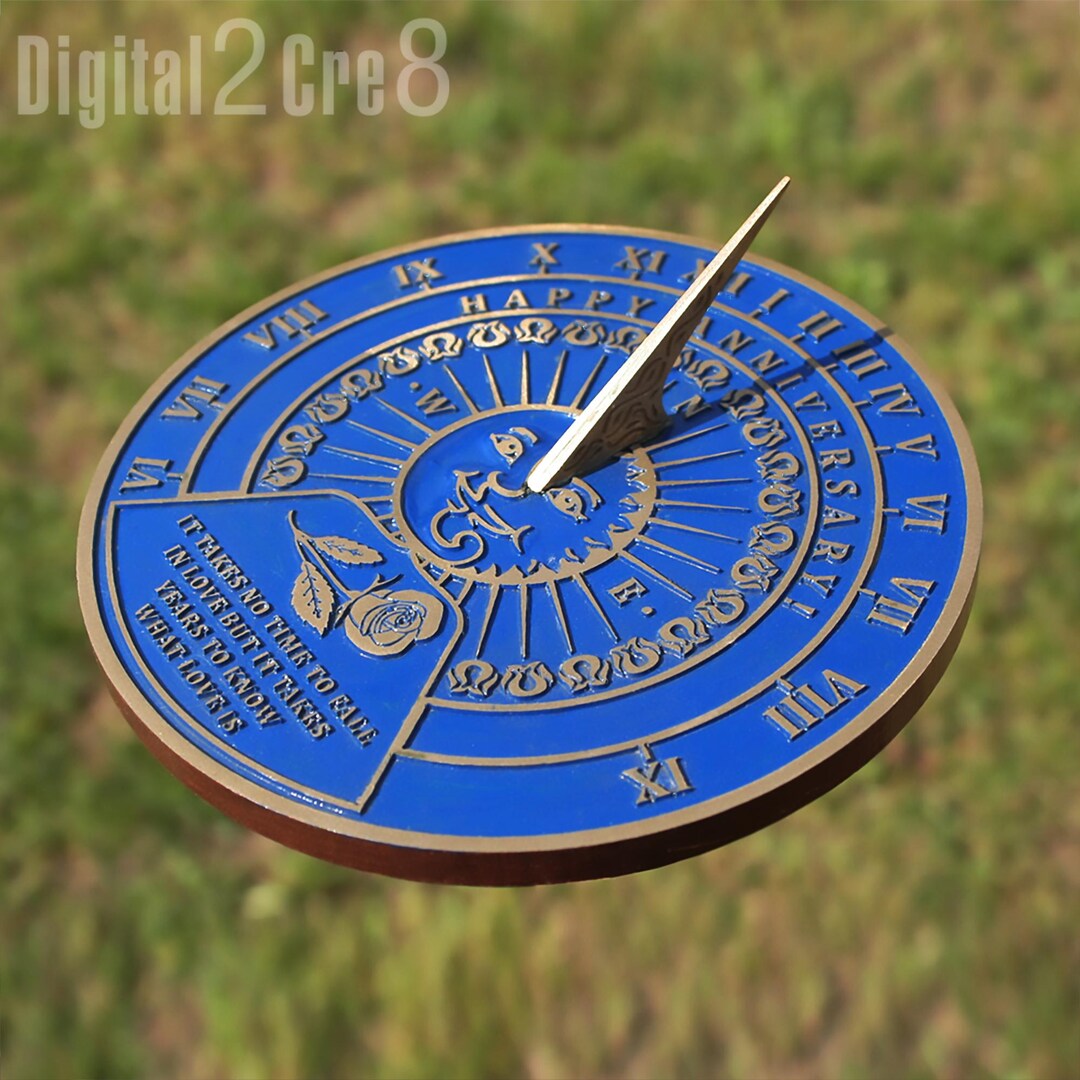 Beautiful Sunrise Sunset Decorative Garden Sundial - 8 Inch Outdoor Decor | Unique Birthday Or Couple Gift Idea