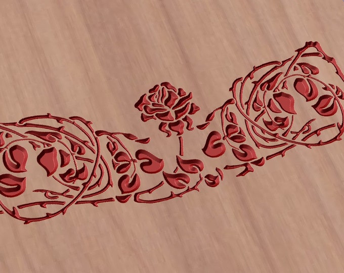Rose vector file (eps) for V-bit cnc carving