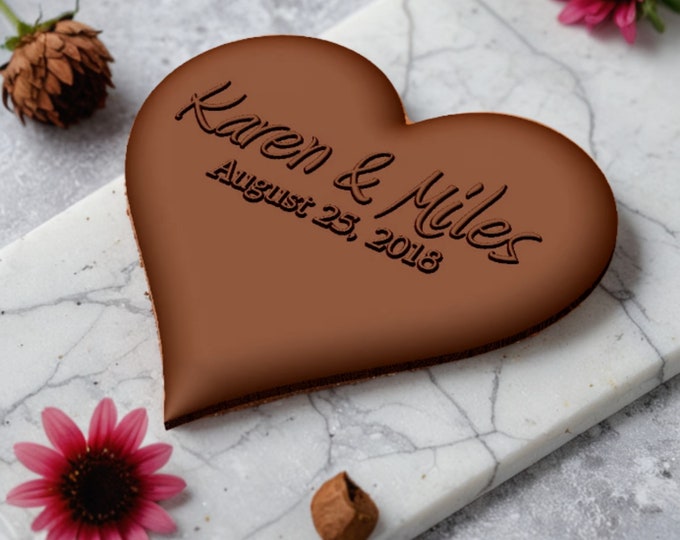 Custom wedding chocolate mold | Heart shaped silicone mold | Personalized wedding gift | Valentine day gift | Candy mould | Cake mold