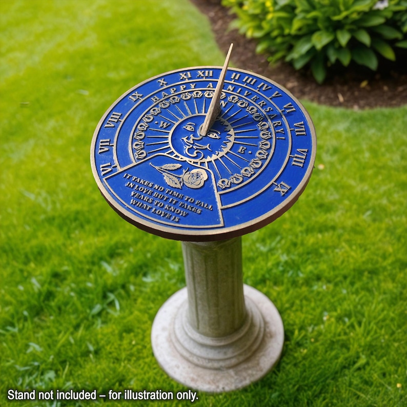 Garden Sundial With Your Message Engraved. Calibrated for Your Location ...