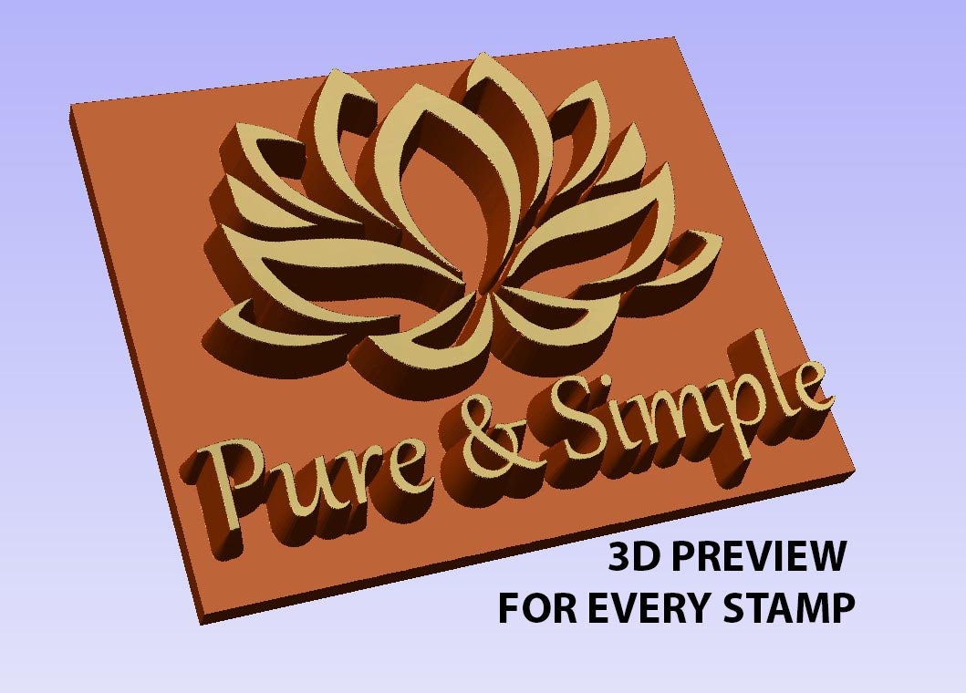 Personalized Soap Stamp to Imprint Custom Logo or Graphic. Crisp