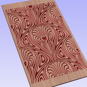 Art noveau ornament vector file (eps) for V-bit cnc carving 02