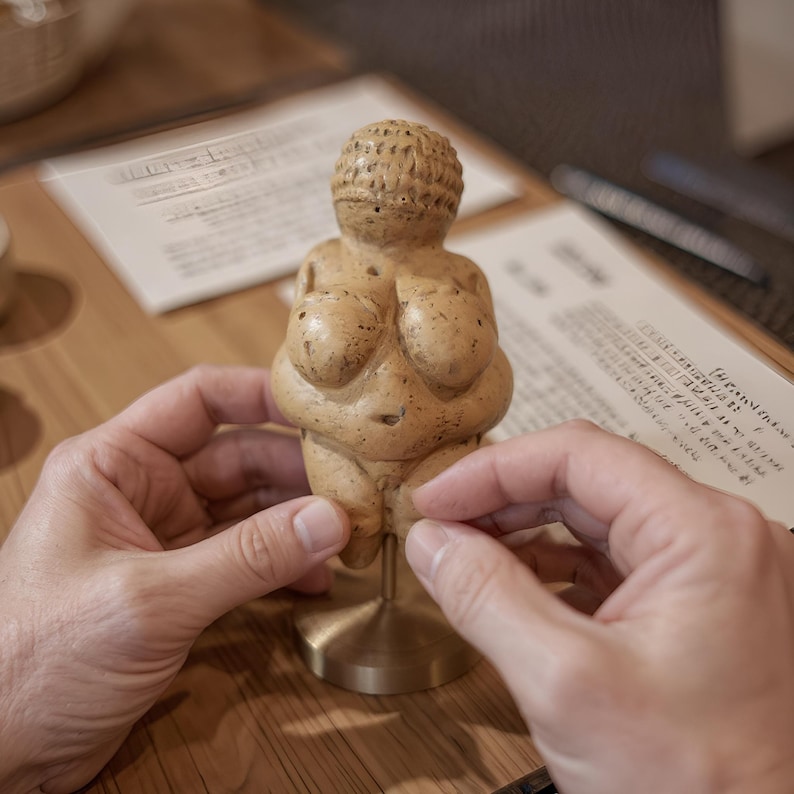 curves and details of Paleolithic goddess sculpture