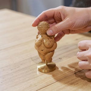 3D printed resin base with hand painted finish, Venus of Willendorf figurine