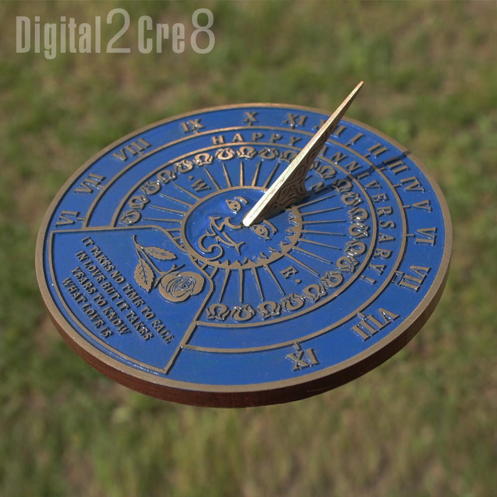 Sundial with your message cast into it. A perfect personal gift to tell