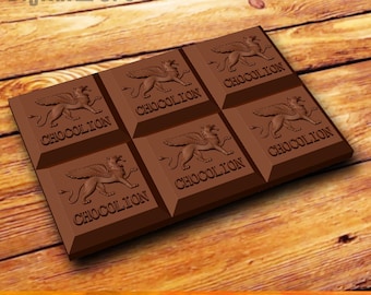 Customize chocolate mold - Giant chocolate bar 7 oz - personalized custom logo silicone mold