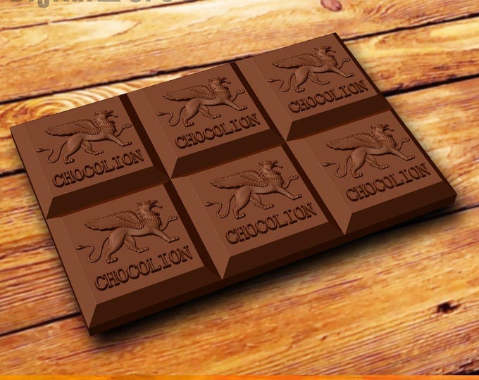 Customize chocolate mold - Giant chocolate bar 7 oz - personalized custom logo silicone mold