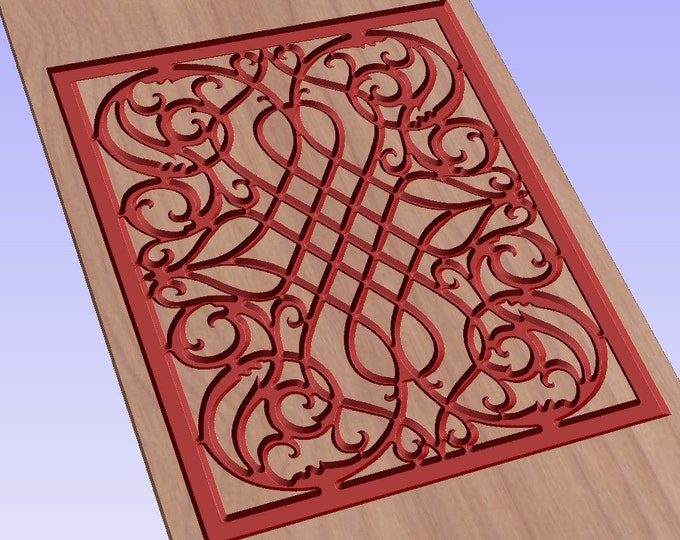 ornament vector file (eps) for V-bit cnc carving 01