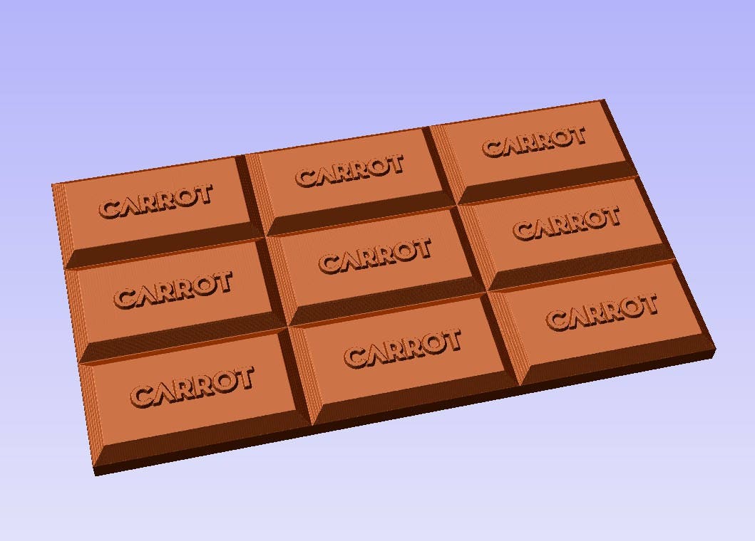 Customize chocolate mold - Giant chocolate bar 7 oz - personalized