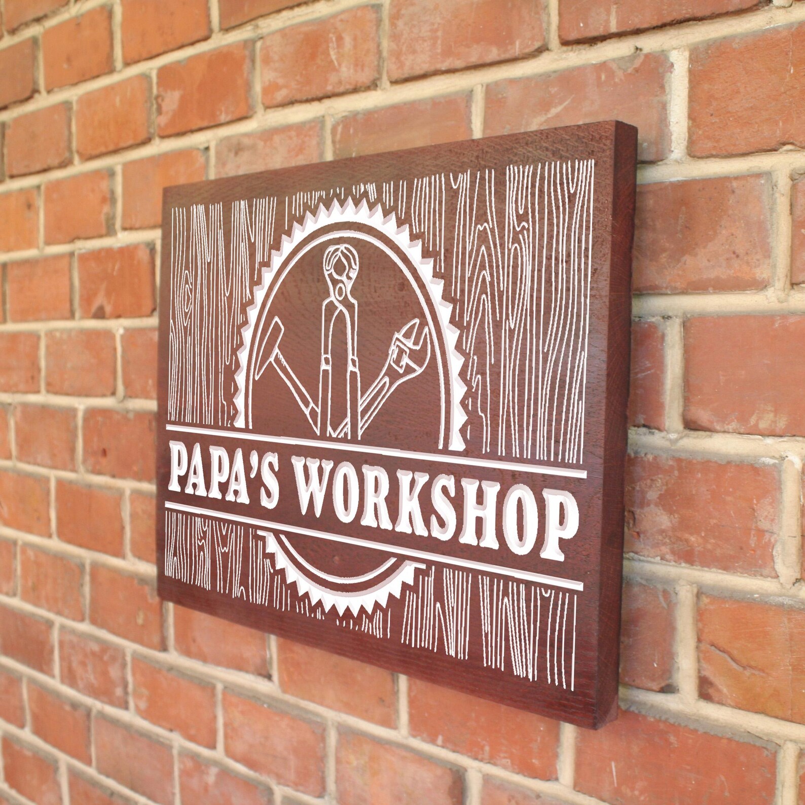 Papa's Workshop or Grandpa's Workshop, Hand Routed With Tools Design ...