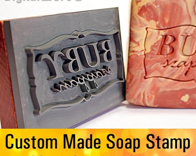 Custom made  SOAP STAMP, acrylic stamp, personalized cookie stamp, soap mold seal resin, pottery stamp under 3" - seifenstempel