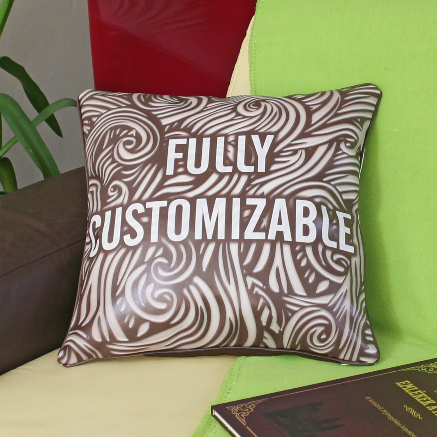 Custom pillow fully printable faux Leather Pillow Cover Etsy Custom pillow fully printable faux Leather Pillow Cover Etsy